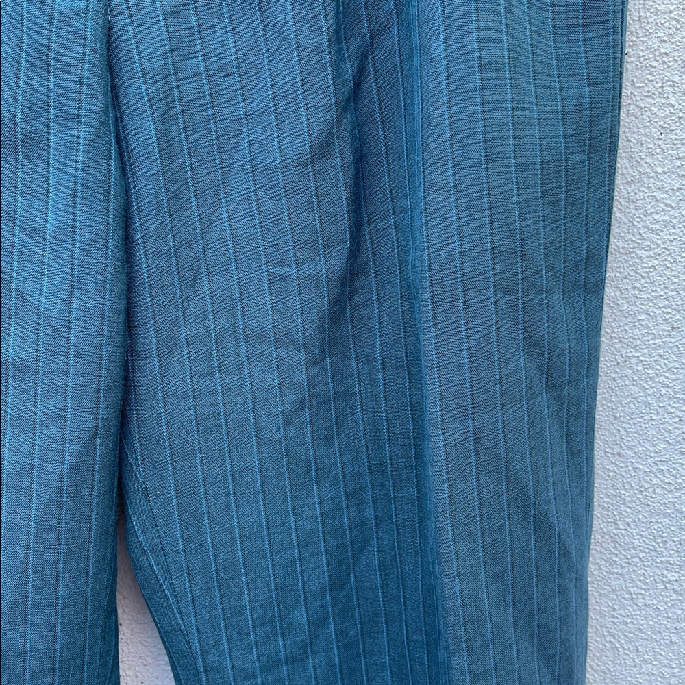 Men's Vintage Blue Pinstripe Pants - Picture 4 of 6
